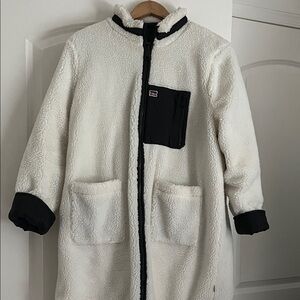 Levi's Cream and Black Teddy Reversible jacket